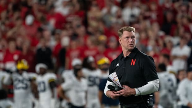 Scott Frost 4Q 2021 Michigan USATSI_16927569